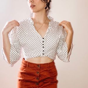 Zara polka dot blouse